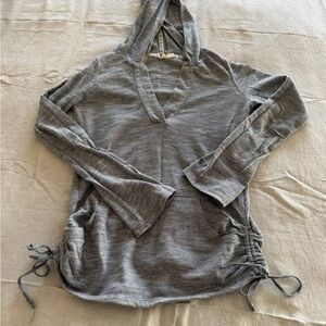 Roxy Charcoal Long Sleeve Hooded Top